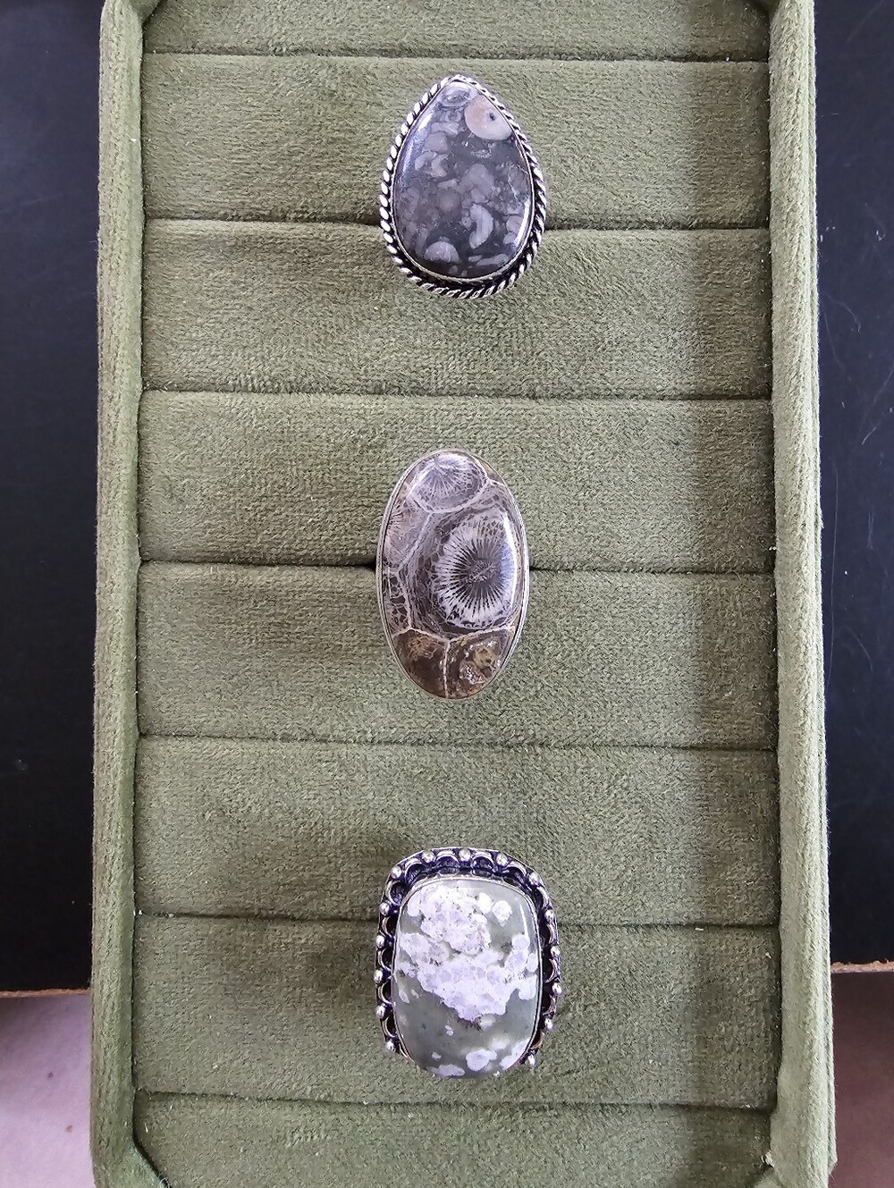 3 Silver Plated Rings Size 9 And 9.5